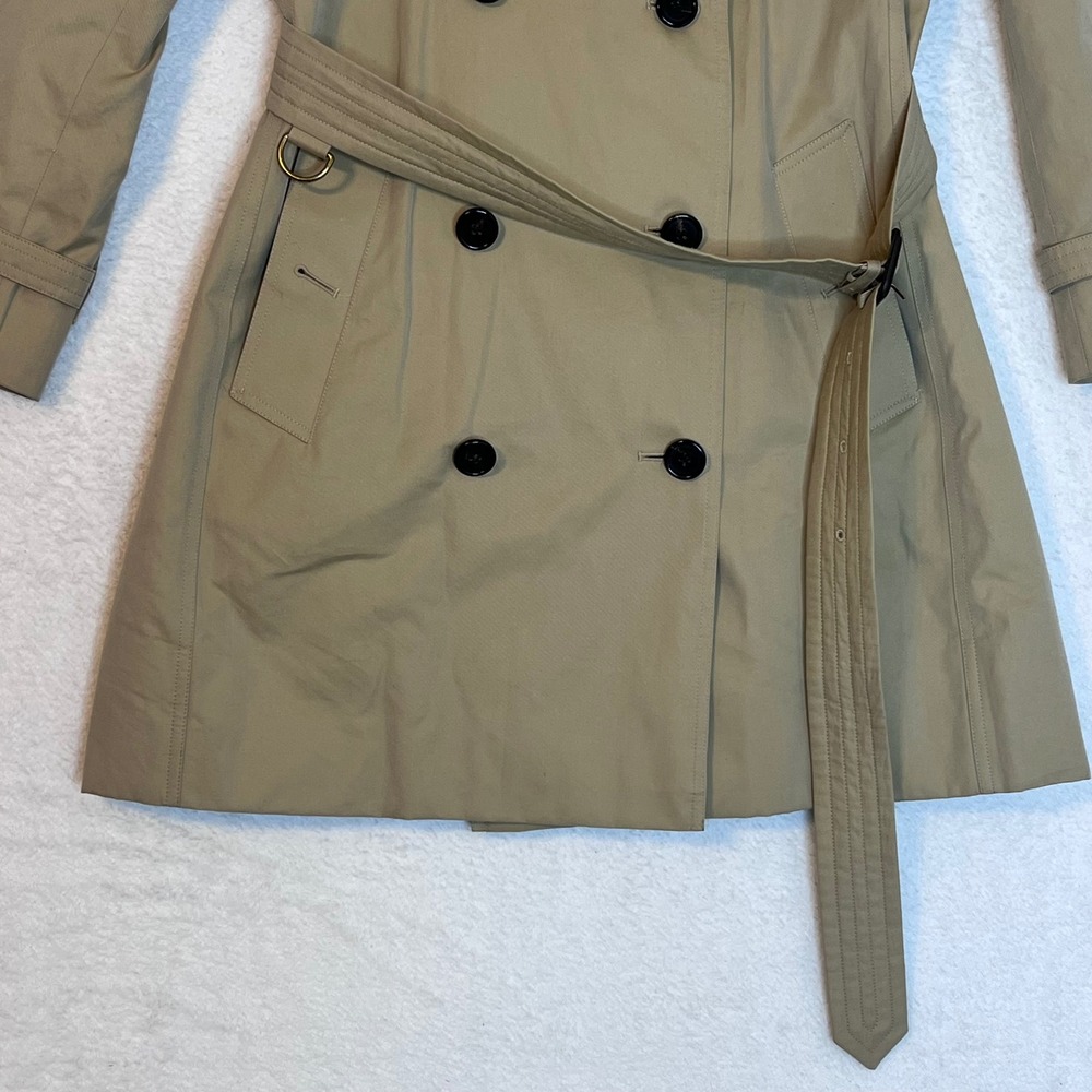 Burberry The Kensington Trench Coat Honey Beige Made in England Size 10 US - Picture 5 of 16
